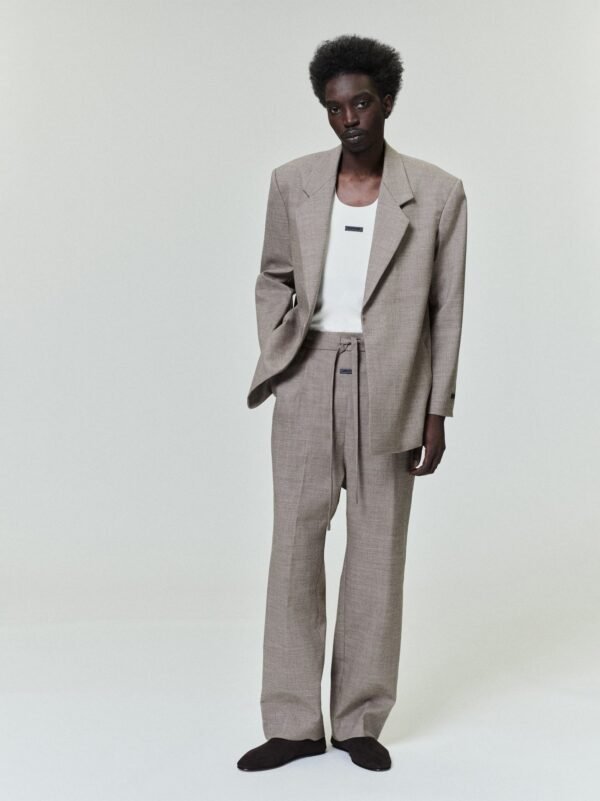 High Twist Wool Single Breasted Blazer