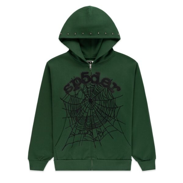 OG WEB STUDDED ZIP HOODIE