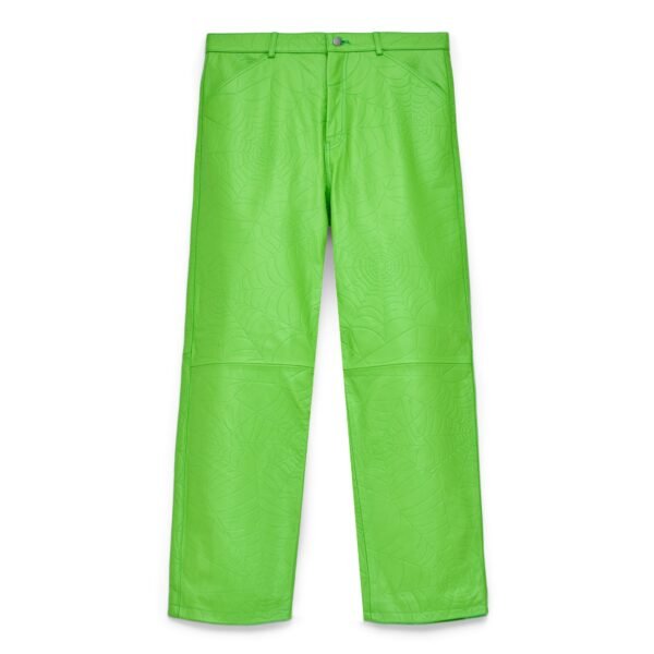 DEBOSSED WEB LEATHER PANT