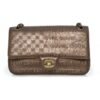Chanel Coco Bronze CC embossed 9" Classic Flap Bag AGL1158 - Cap N Wrap