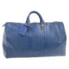 LOUIS VUITTON Epi Keepall 50 Boston Bag Blue VI0990 - Cap N Wrap