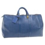 LOUIS VUITTON Epi Keepall 50 Boston Bag Blue VI0990 - Cap N Wrap