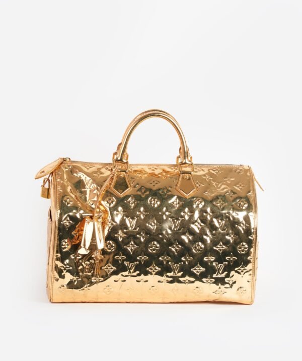 LOUIS VUITTON Monogram Gold Mirror Speedy 35 - Cap N Wrap